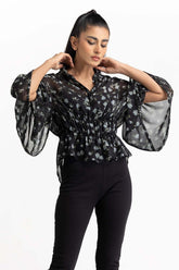 Black Blended Casual Shirt 231-217-032